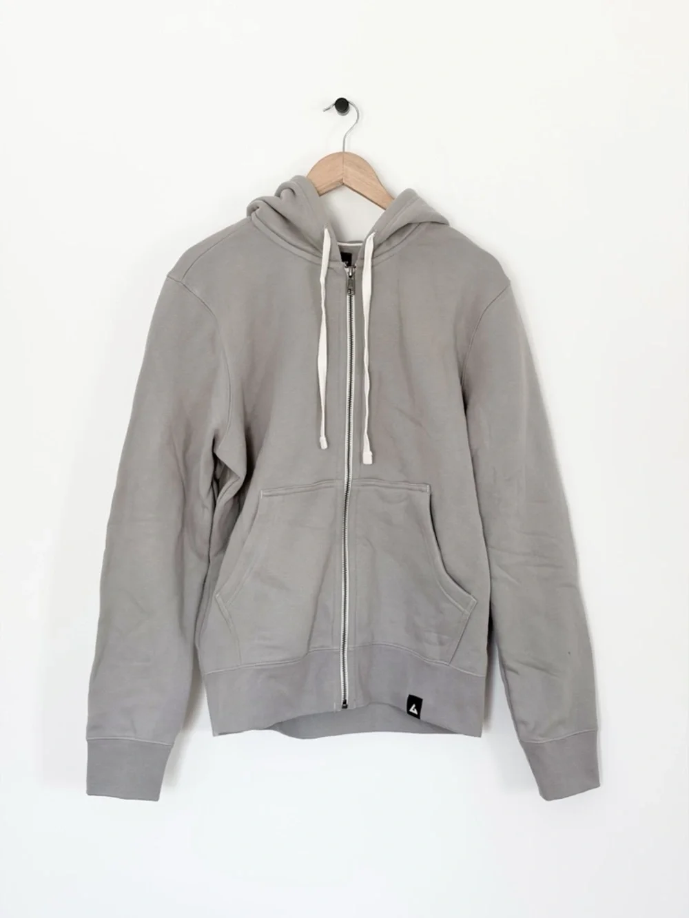 American Giant Mens Midweight Full Zip Up Hoodie Sweatshirt Sharkskin Gray - Picture 2 of 8